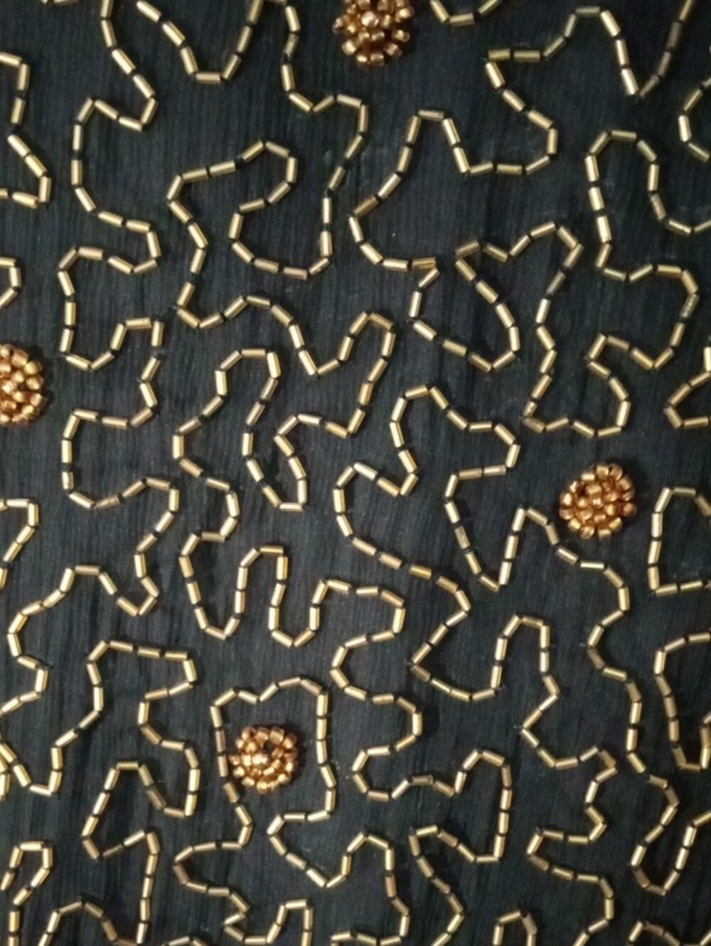 Jakelin Designs 100% Pure Silk Black & Gold Sequin & Beads Plus Size Jacket 3X - Picture 10 of 13
